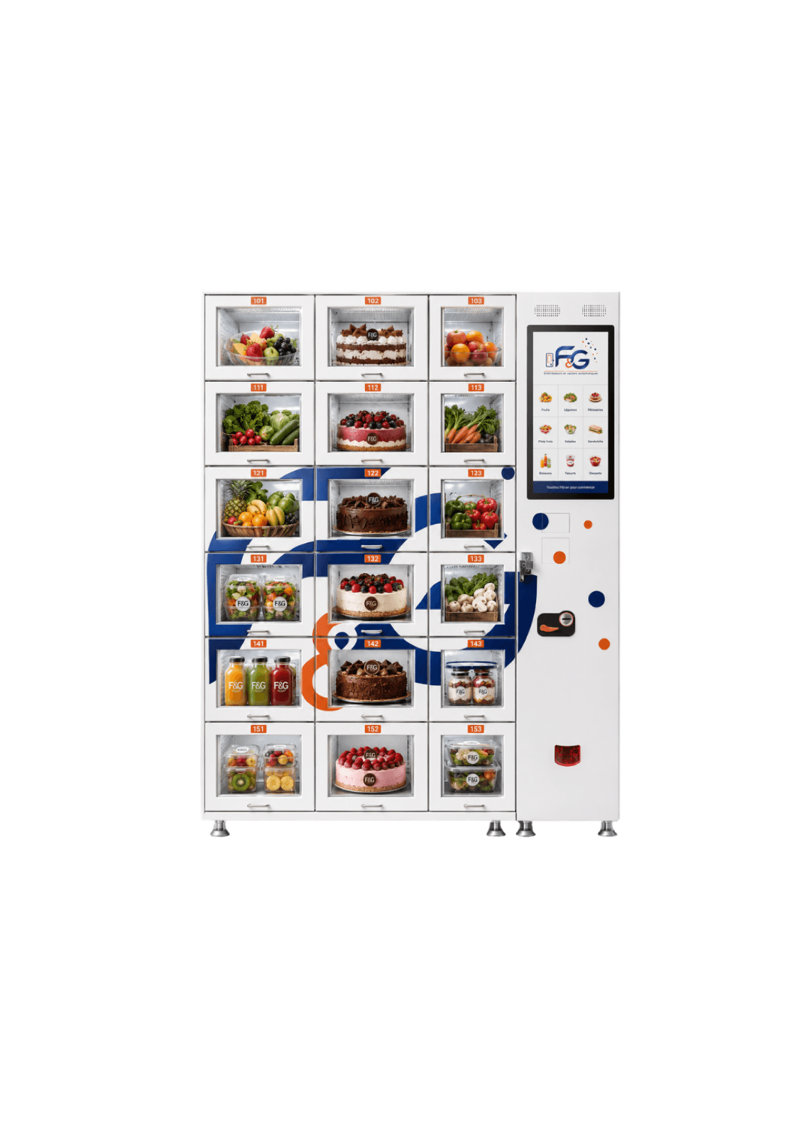 Distributeur de casiers réfrigérés Food & Go — frais, salades, traiteur